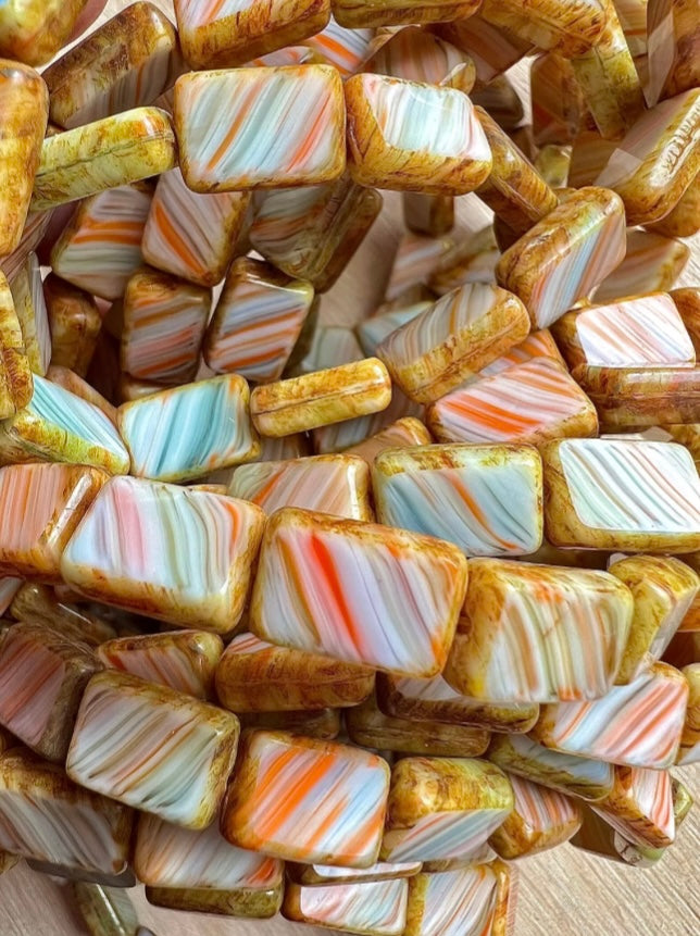 Tjeckiska glaspärlor mix