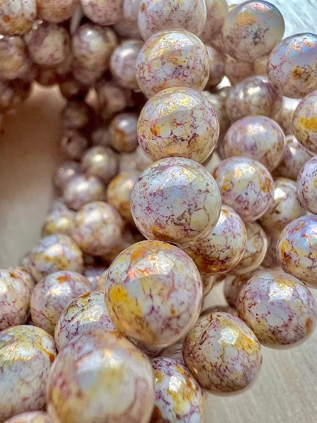 Tjeckiska glaspärlor 8 mm