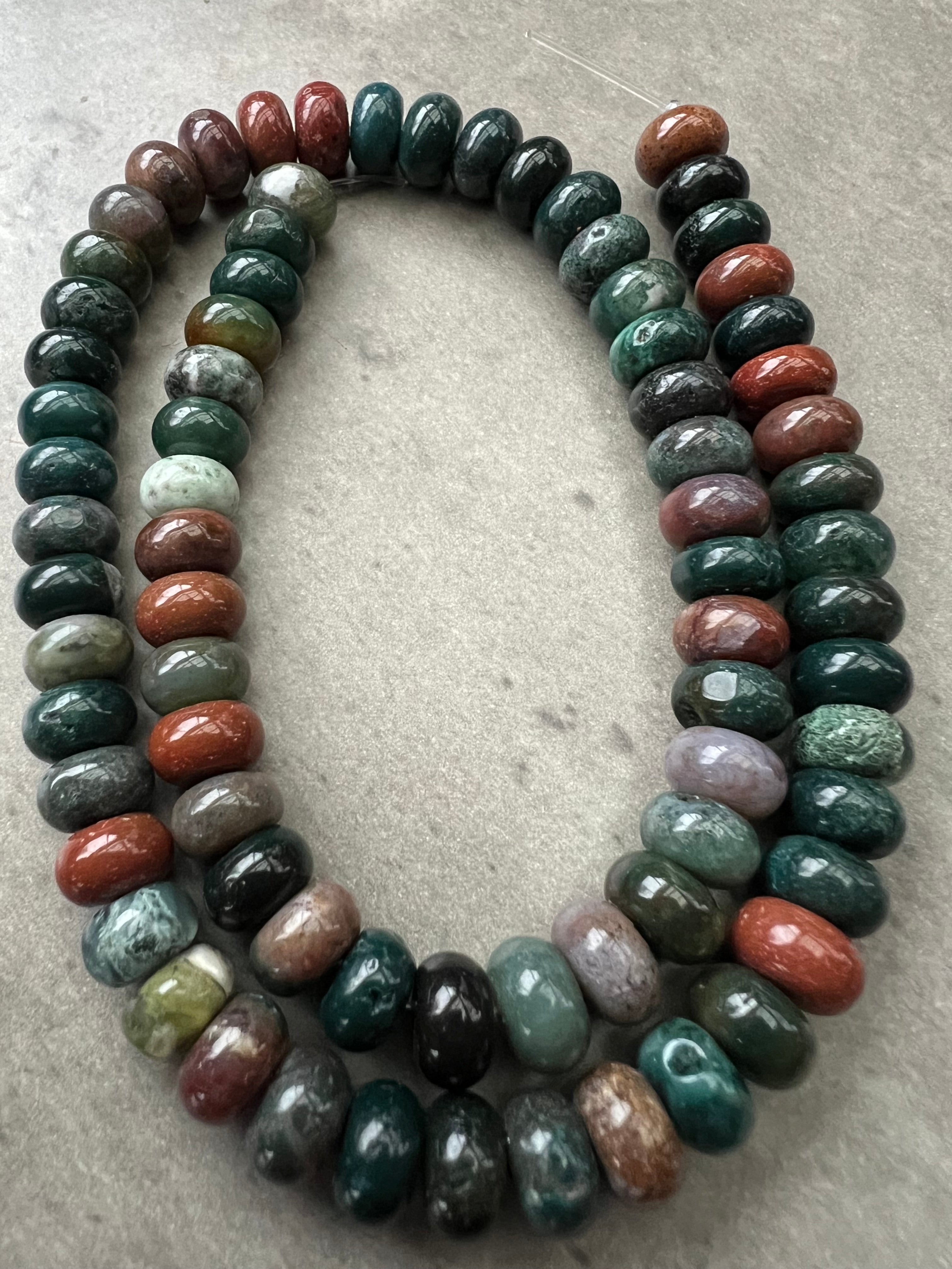 Agatpärlor – Naturliga Stenpärlor med Vackra Mönster för Smyckestillverkning