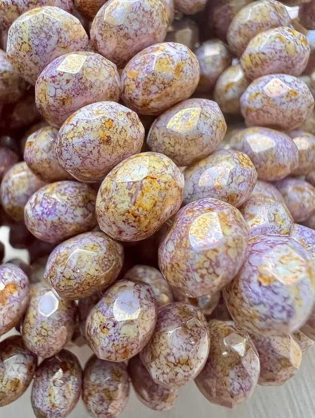 Rosa Skimrande Tjeckiska Glaspärlor – Smyckestillverkning