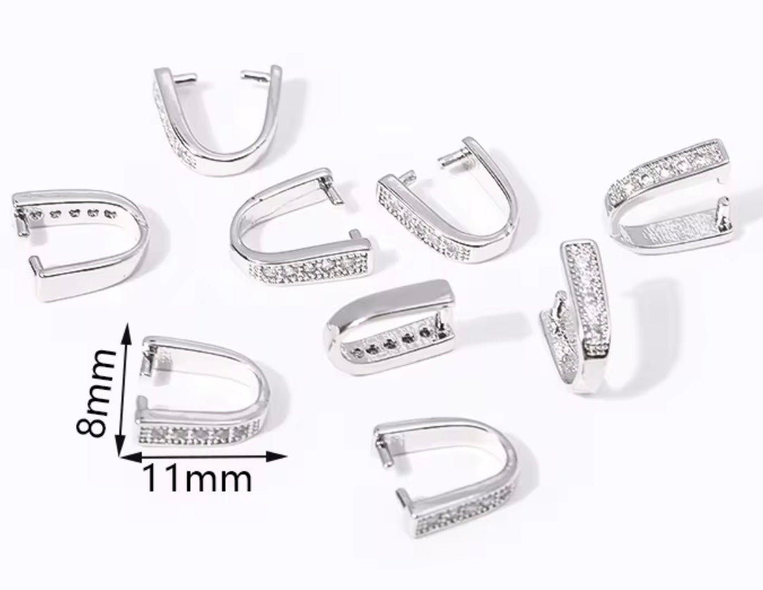 Berlockhängare i Sterling Silver med Strass – Elegant Glans för Dina Smycken