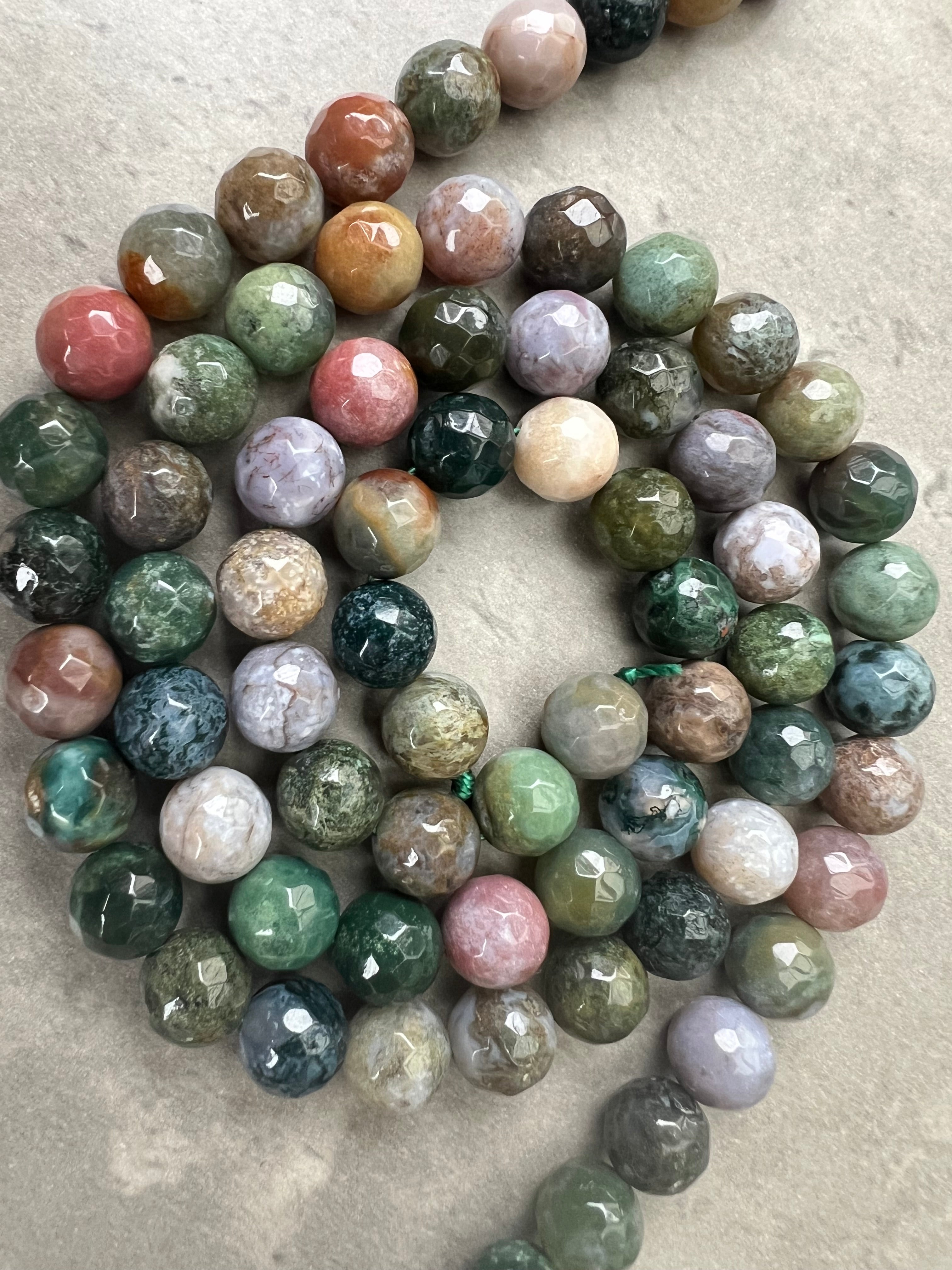 Indian Agat, Vackra Stenpärlor för Smyckestillverkning