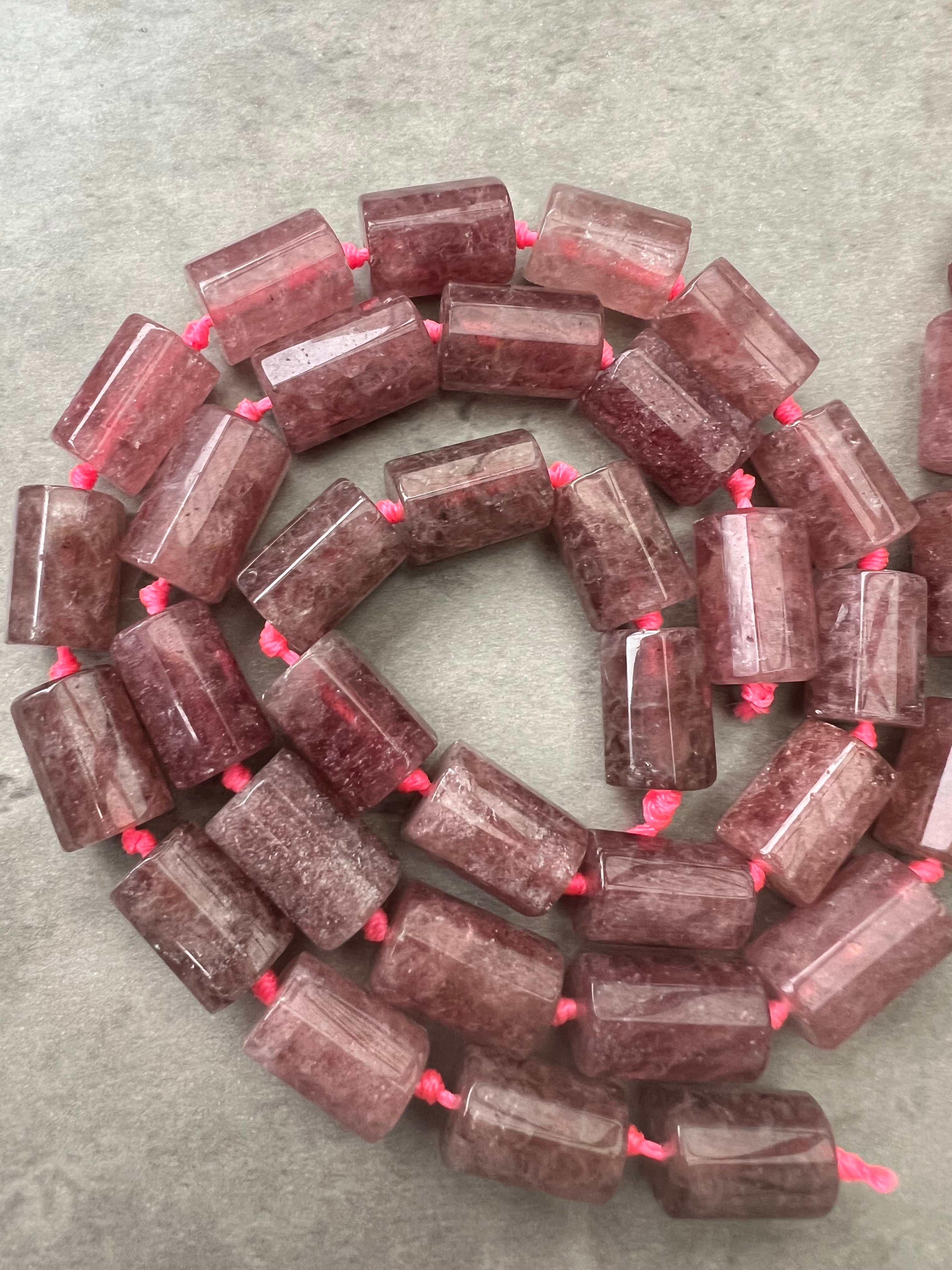 Exklusiva Pärlor, Jordgubbskvarts för Smyckestillverkning