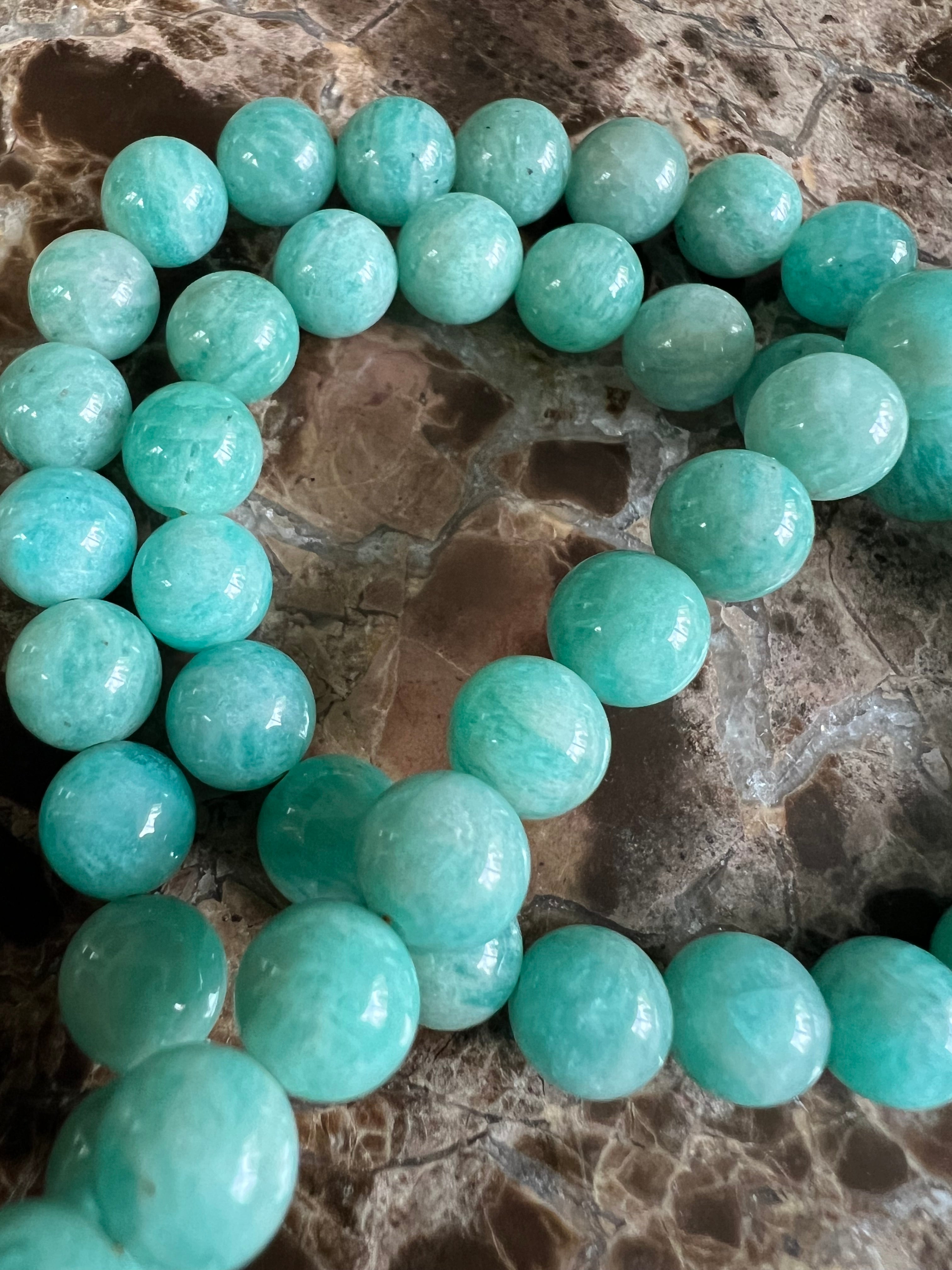 Amazonitpärlor – Naturliga Kristallpärlor för Smycken & DIY
