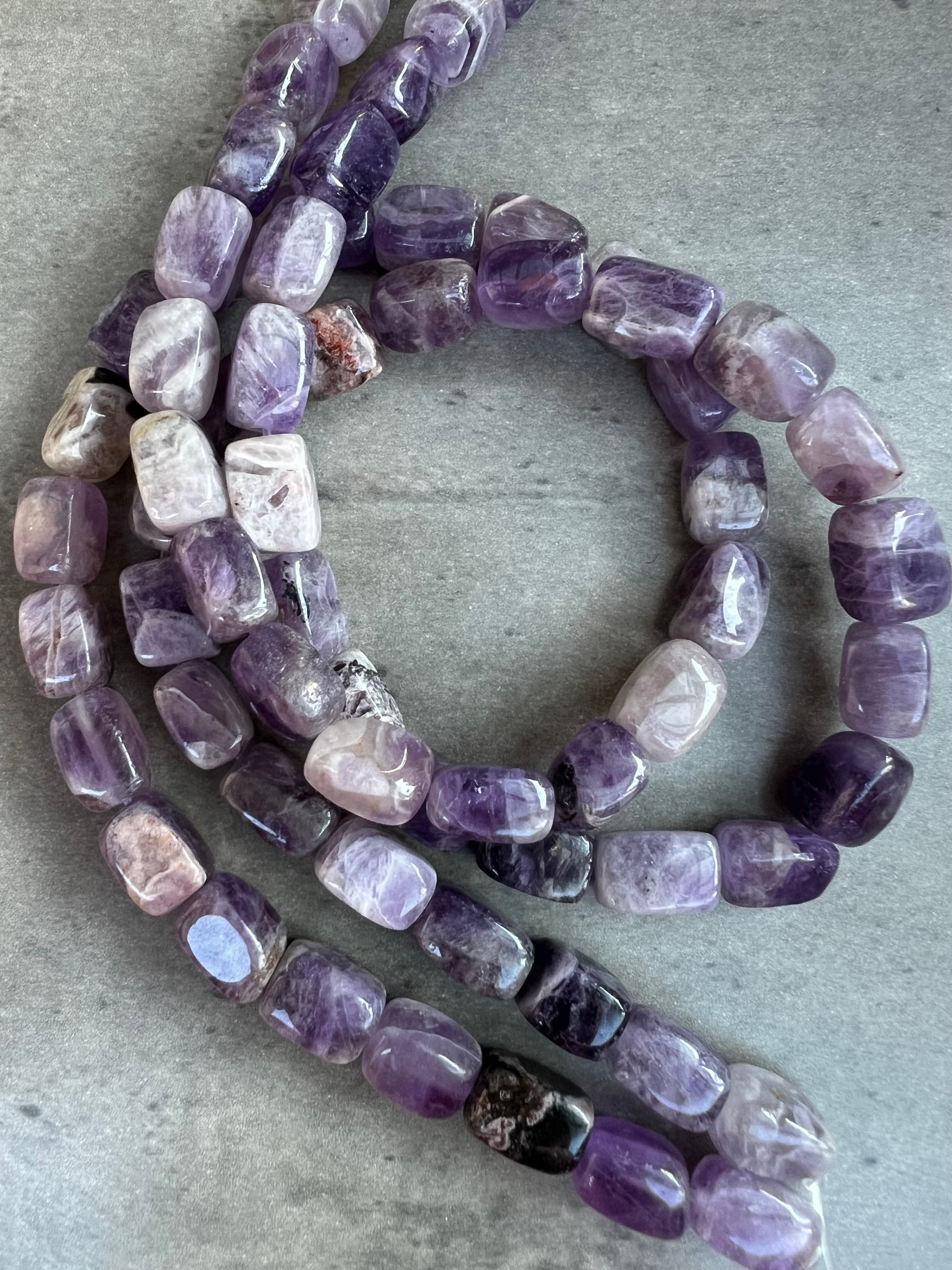 Ametistpärlor - Lyxiga Stenpärlor för Smyckestillverkning