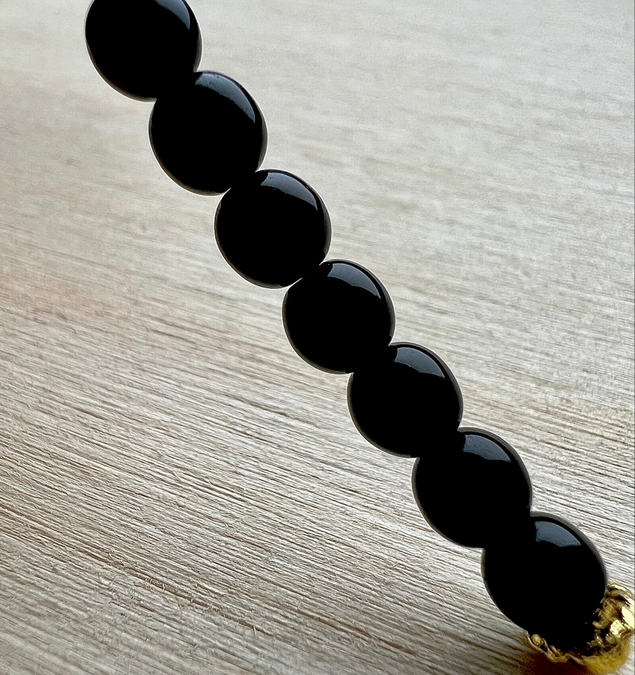 Svarta Stilrena Tjeckiska Glaspärlor